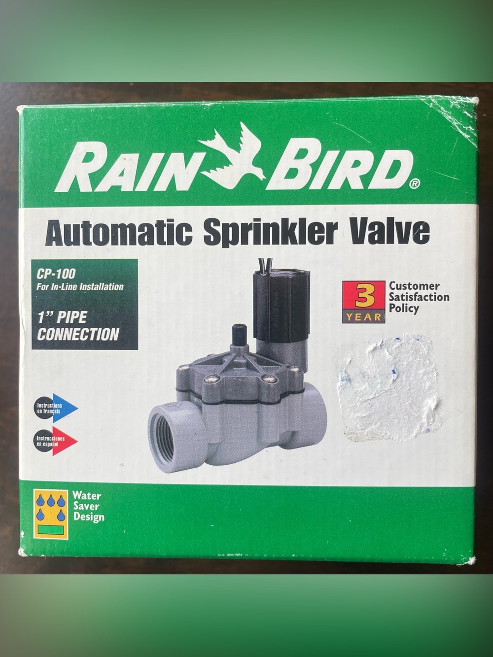 Rain Bird CP100 In-Line Automatic Sprinkler Valve 1" Connection